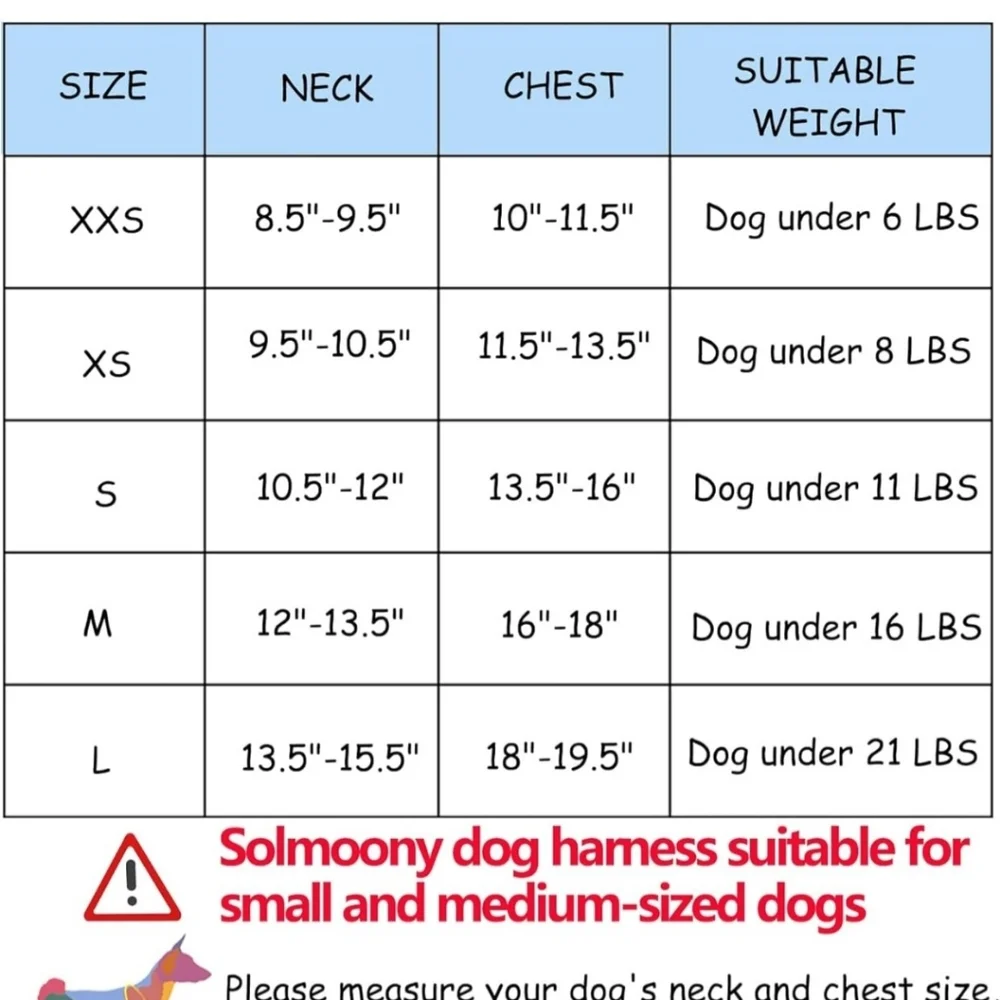 📣 Solmoony Dog Harness XS 🆕 Without Tags No Pull Puppy Harness Leash Pink 🐕‍